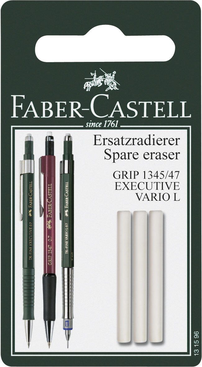 FABER-CASTELL Radiergummis für Bleistifte weiß FABER-CASTELL Radiergummis für Bleistifte weiß